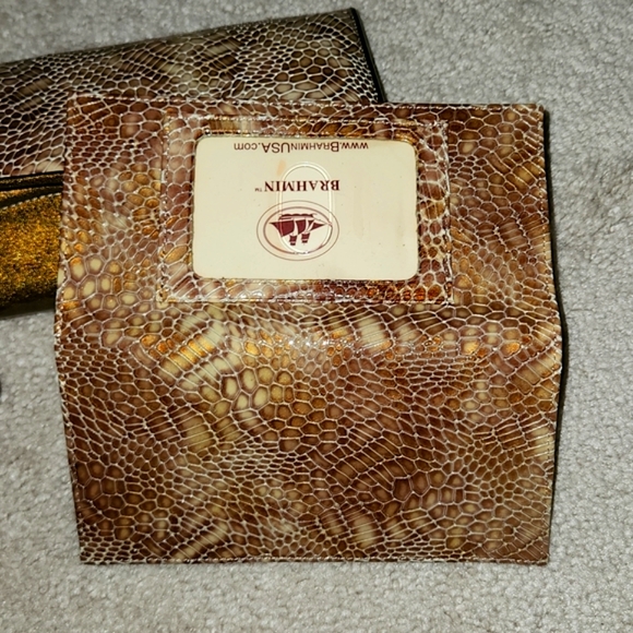 Brahmin Soft Checkbook Patent Python Wallet NEW - Picture 6 of 8